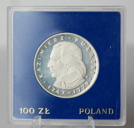 POLEN 100 Zloty Silber 1976 Kazimierz Pulaski