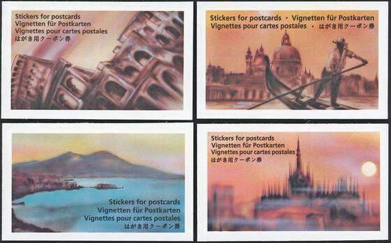 SCHWEIZ 1998 Set mit vier Markenheftchen Touristenmarken