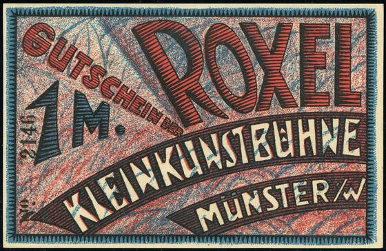 Münster 1922 Kleinkunstbühne Roxel 915.2 1 Mk.