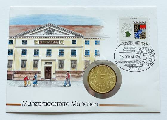 BRD 1972/1993 Numisbrief Münzprägestätte München