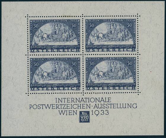 ÖSTERREICH 1933 Block 1 Wipa mit Umschlag