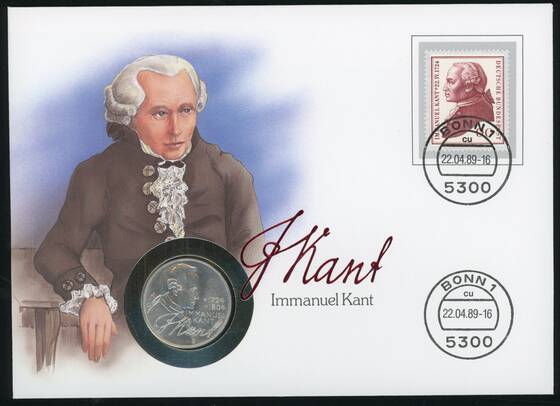 BRD 1974/1993 Numisbrief "250. Geburtstag Immanuel Kant"
