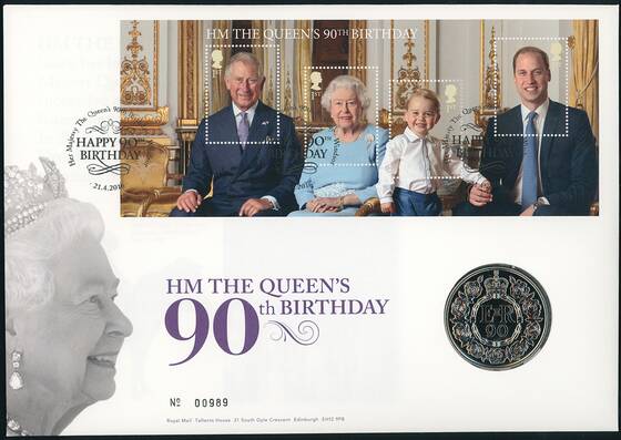 GROSSBRITANNIEN 2016 Numisbrief HM The Queen´s 90th Birthday