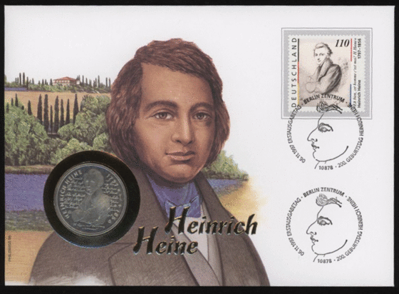 BRD 1997/1997 Numisbrief "Heinrich Heine"