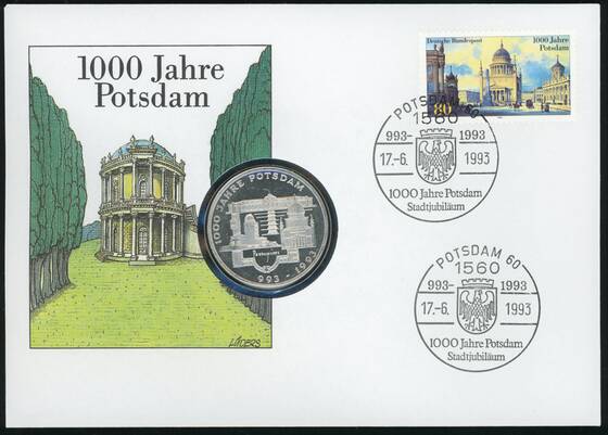BRD 1993/1993 Numisbrief 1000 Jahre Potsdam