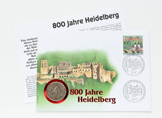 BRD 1986-1996 Numisbrief 800 Jahre Heidelberg