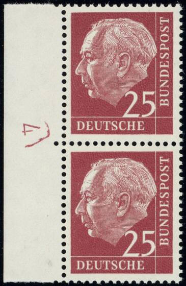 BRD 1954, Heuss I, 186 x W DZ