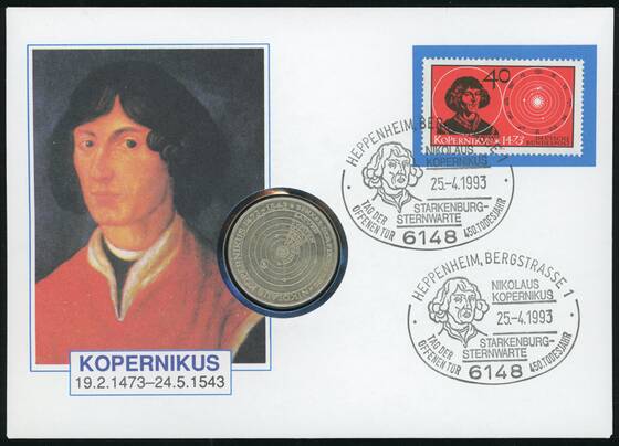 BRD 1973/1993 Numisbrief Nikolaus Kopernikus