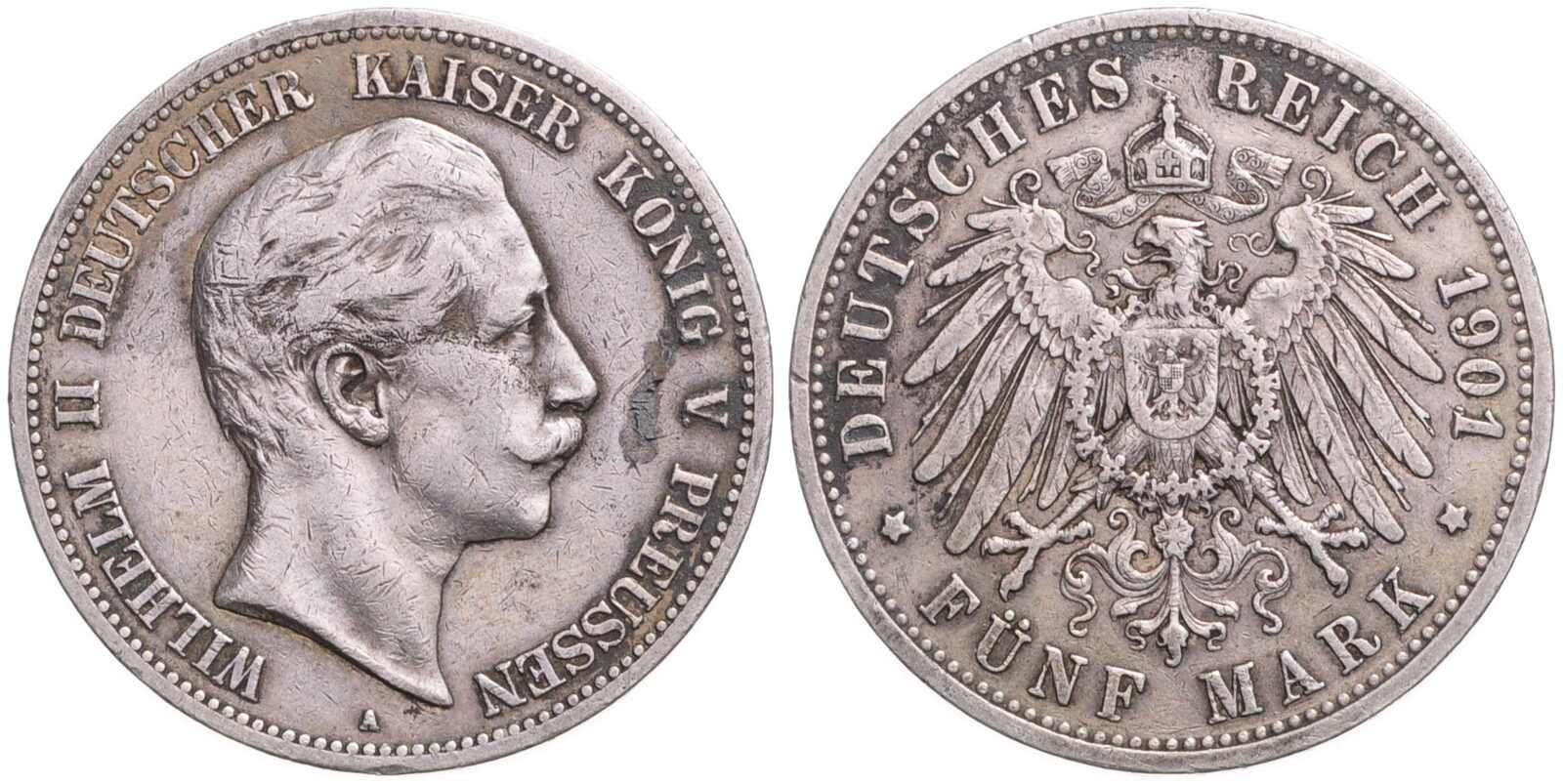 PREUSSEN 5 Mark 1901 A Jaeger 104
