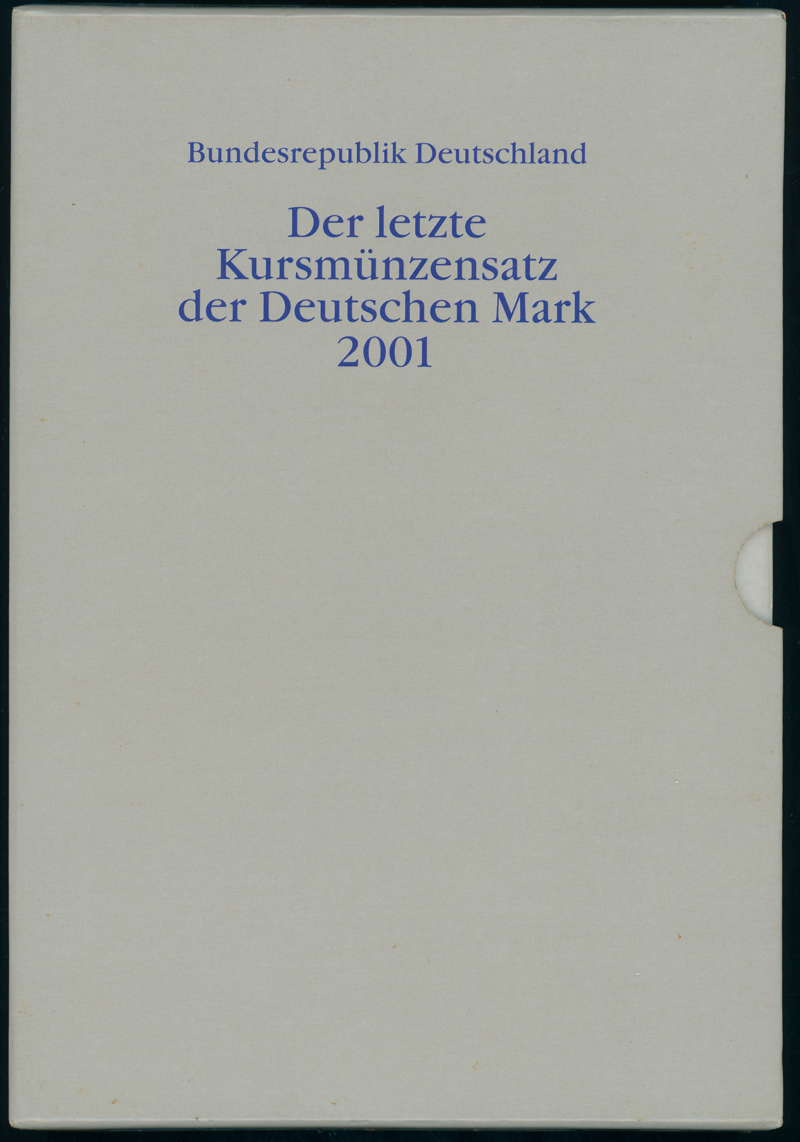 BRD 2001 Kursmünzsätze ADFGJ komplett in dekorativer Kassette