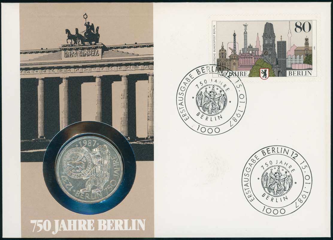BRD/BERLIN 1987/1987 Numisbrief 750 Jahre Berlin