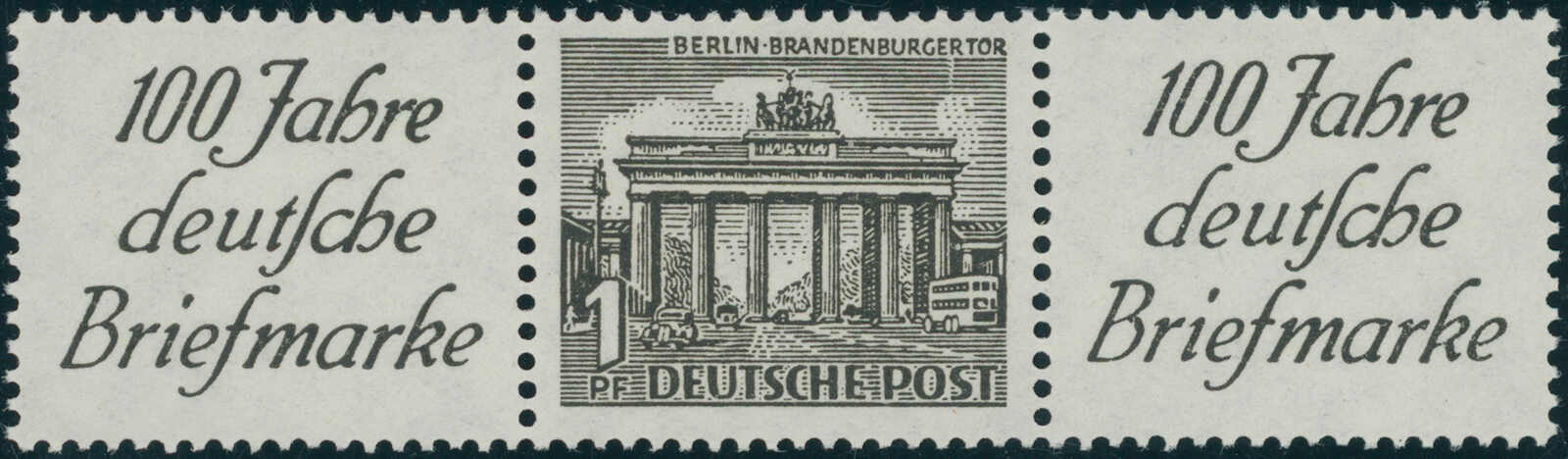 BERLIN 1949 Zusammendruck W 2