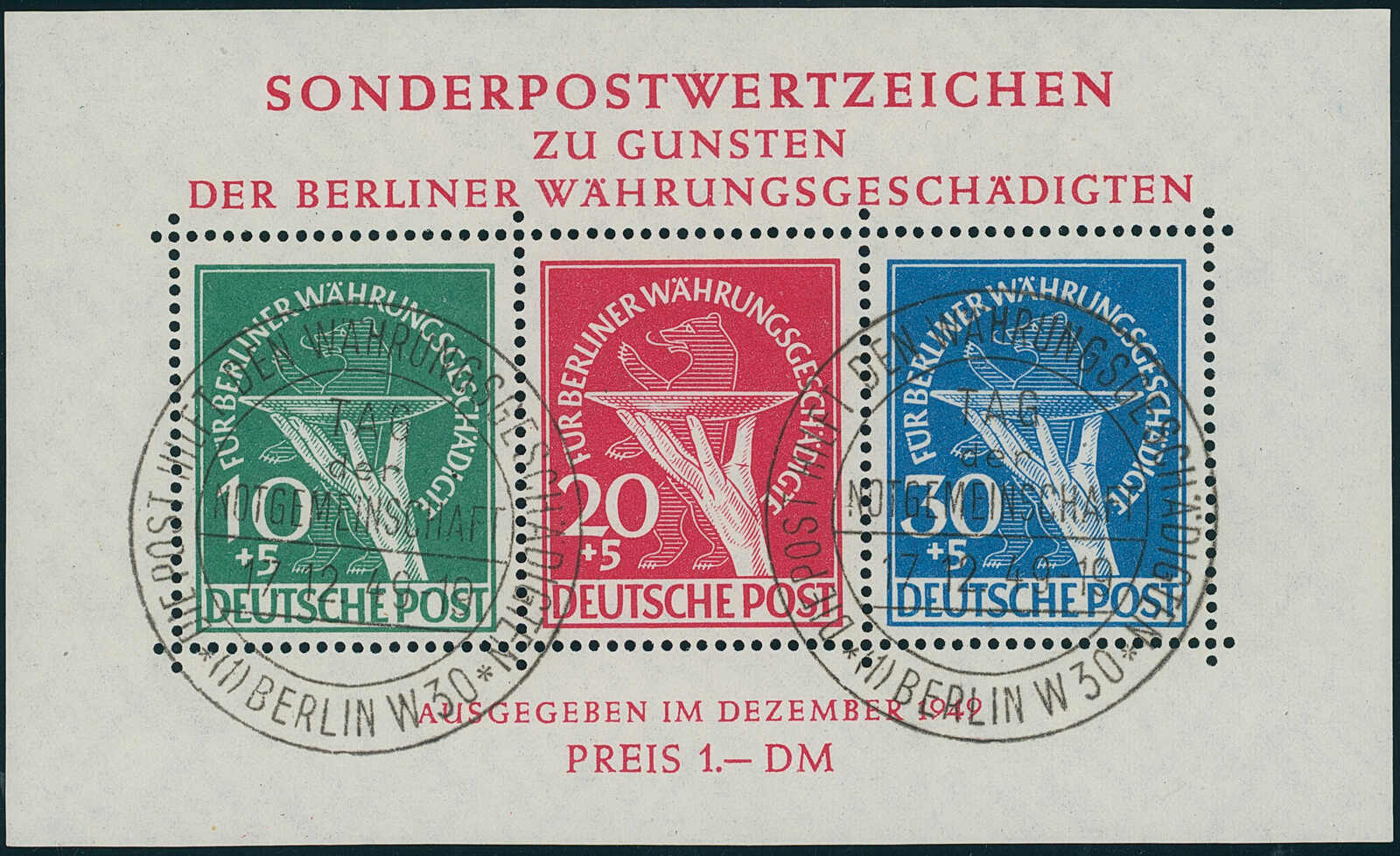 BERLIN 1949 Block 1 II BERLIN 1949 Block 1 II