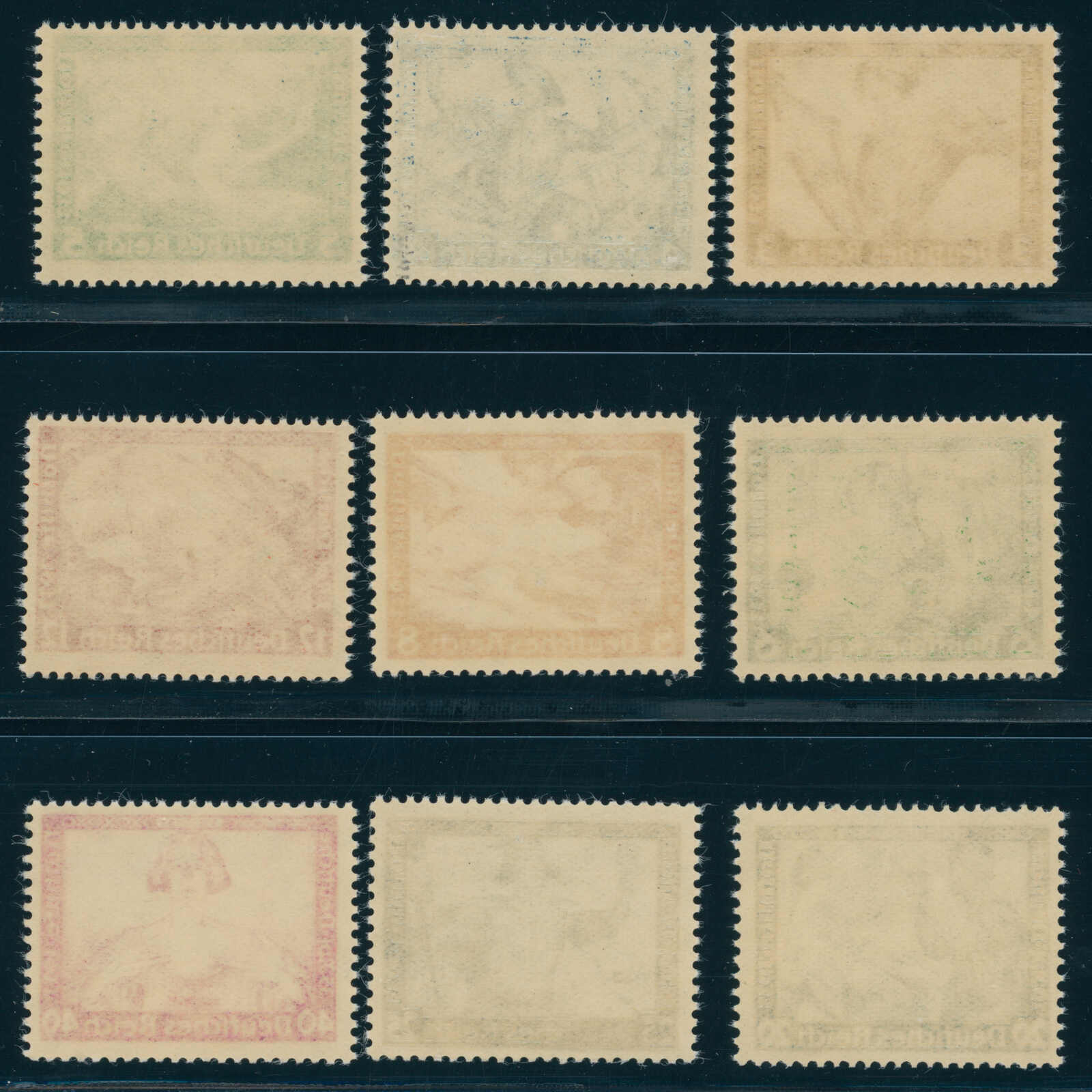 DEUTSCHES REICH 1933 MiNr. 499-507 A-Zähnung