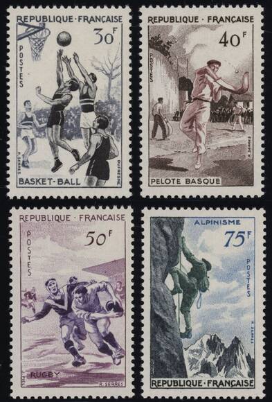 Frankreich 1956 MiNr. 1100-1103