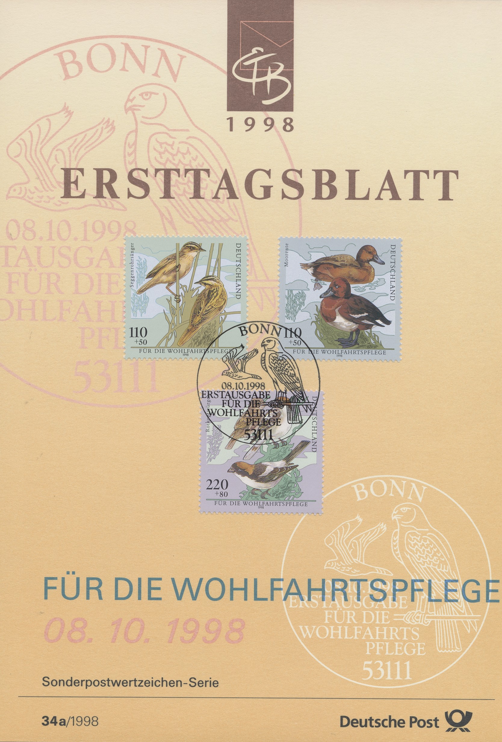 BRD Ersttagsblätter Jahrgang 1998