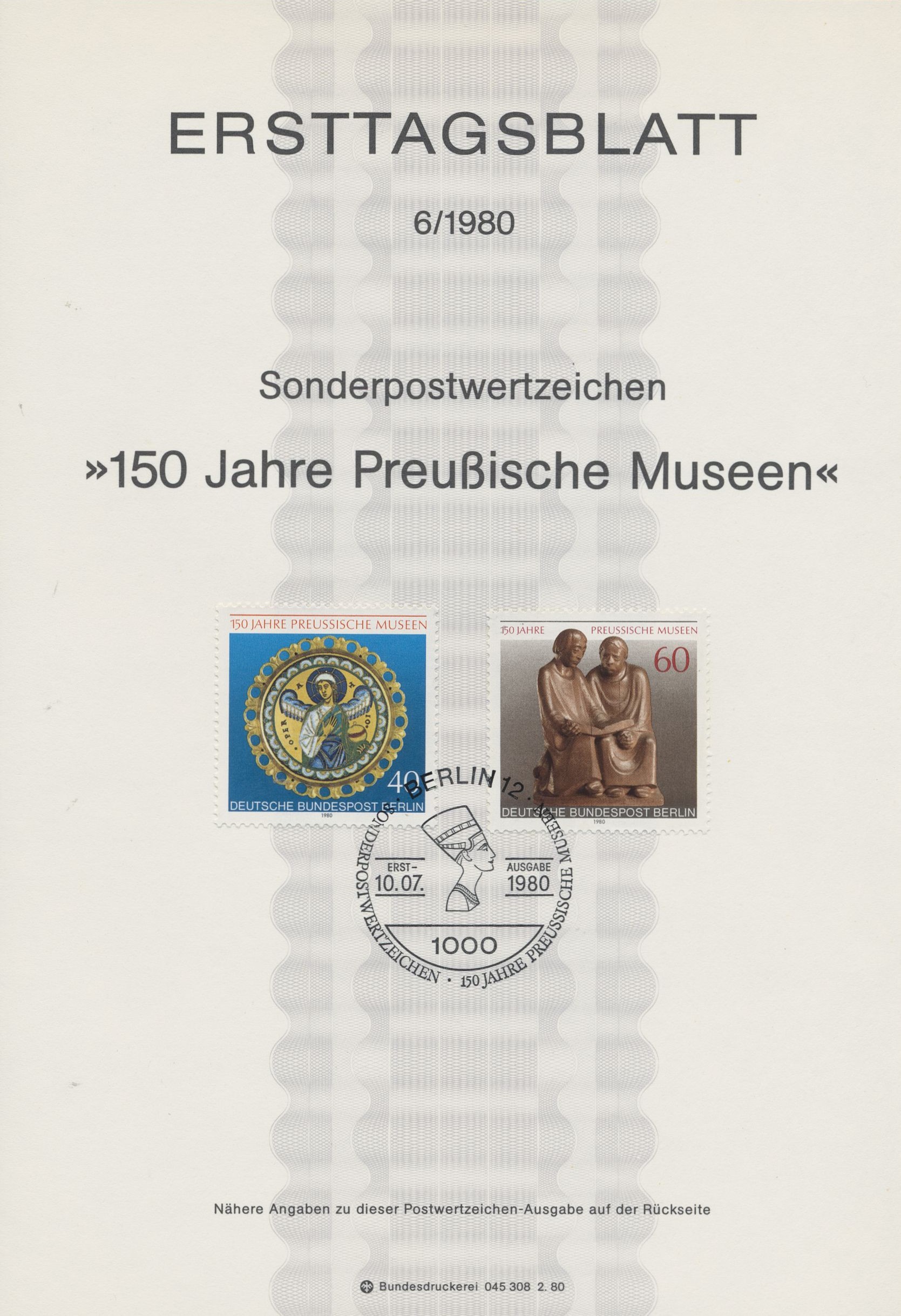 Berlin Ersttagsblätter Jahrgang 1980