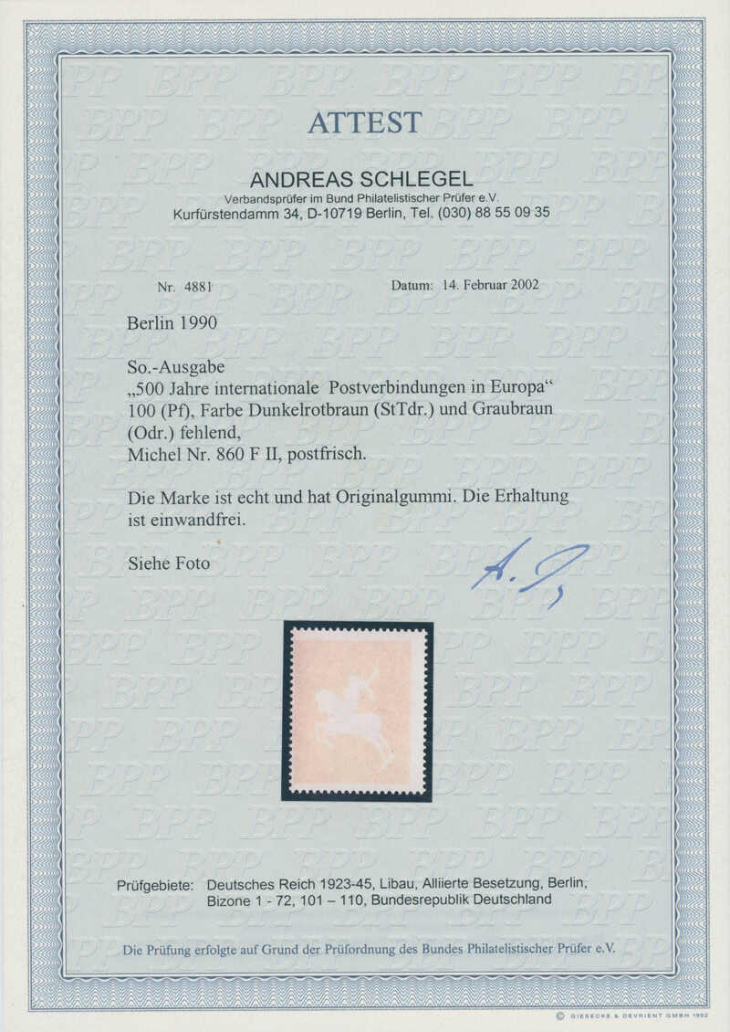 BERLIN 1990 MiNr. 860 F II