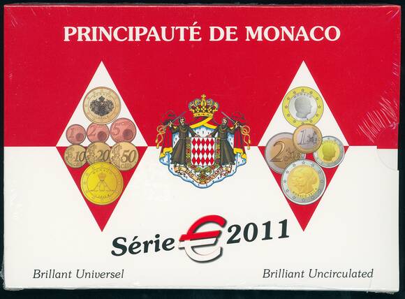 MONACO offizieller Kursmünzensatz KMS 2011 Hochzeit MONACO offizieller Kursmünzensatz KMS 2011 Hochzeit