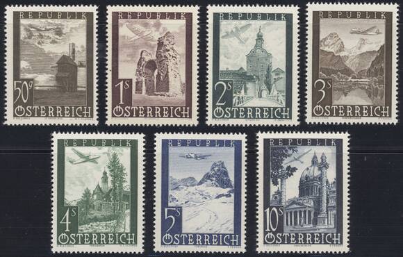 ÖSTERREICH 1947 MiNr. 822-828