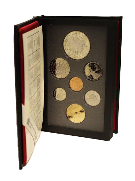 KANADA 1994 Proofset mit 1 Silberdollar Huskystreife KANADA 1994 Proofset mit 1 Silberdollar Huskystreife