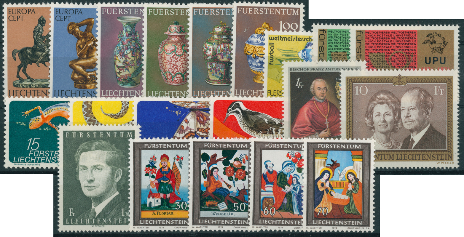 LIECHTENSTEIN Jahrgang 1974 komplett