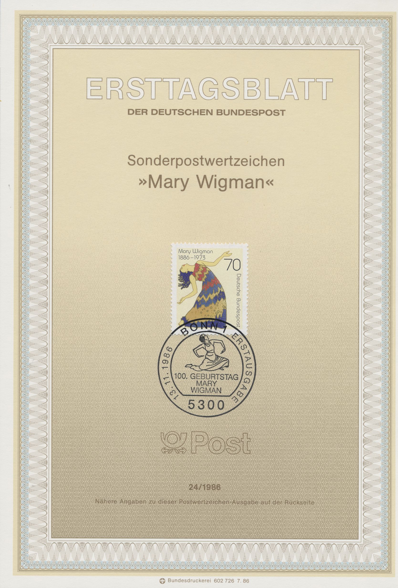 BRD Ersttagsblätter Jahrgang 1986