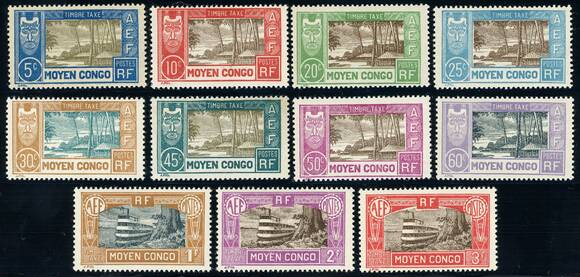 MITTELKONGO 1930 PORTO MiNr. 12-22