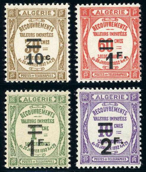 ALGERIEN 1927 PORTO MiNr. 21-24 ALGERIEN 1927 PORTO MiNr. 21-24