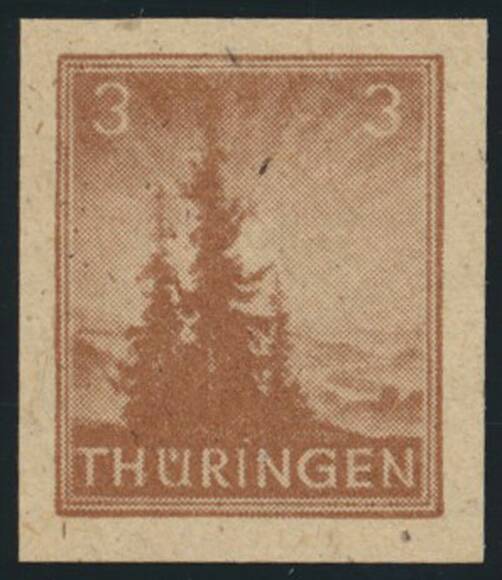 SBZ MiNr. 92 AY a z2 U, ungezähnt SBZ MiNr. 92 AY a z2 U, ungezähnt