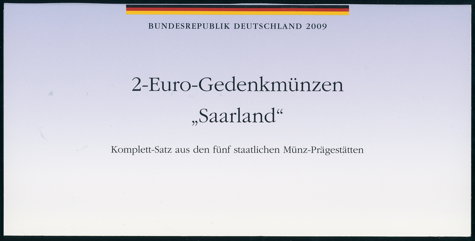 BRD 2009 Serie Bundesländer Saarland 5 x 2 Euro BRD 2009 Serie Bundesländer Saarland 5 x 2 Euro