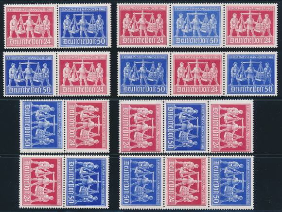 ALL.BES. W Zd 1 - S Zd 4, Zusammendrucke komplett