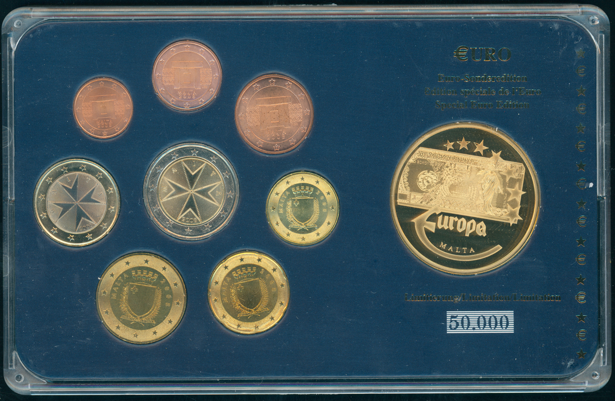 MALTA 2008 Euro-Kursmünzsatz Euro-Sonderedition