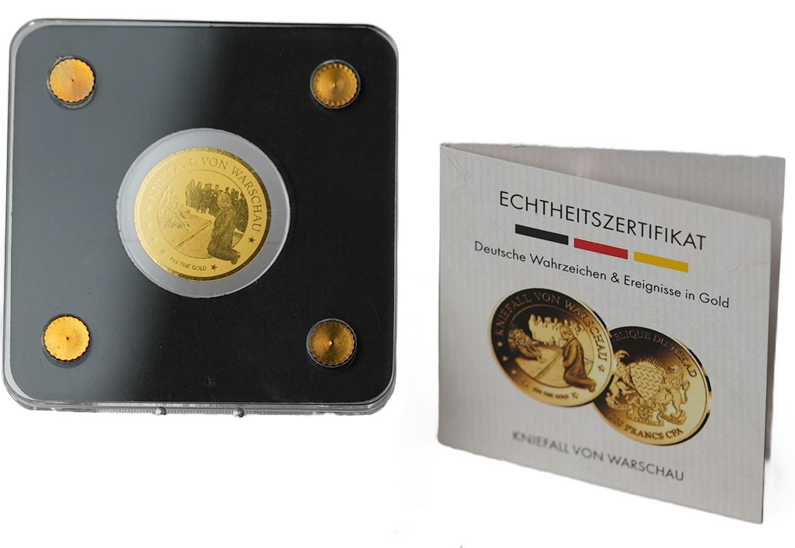 TSCHAD 3000 Francs Gold 2020 Kniefall von Warschau