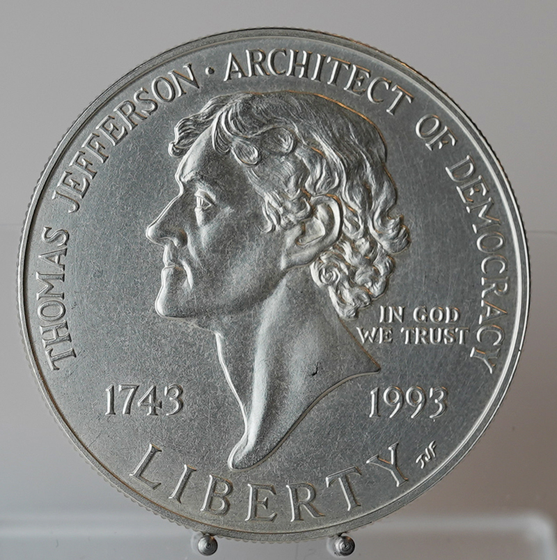 USA 1 Dollar Silber 1993 P Thomas Jefferson