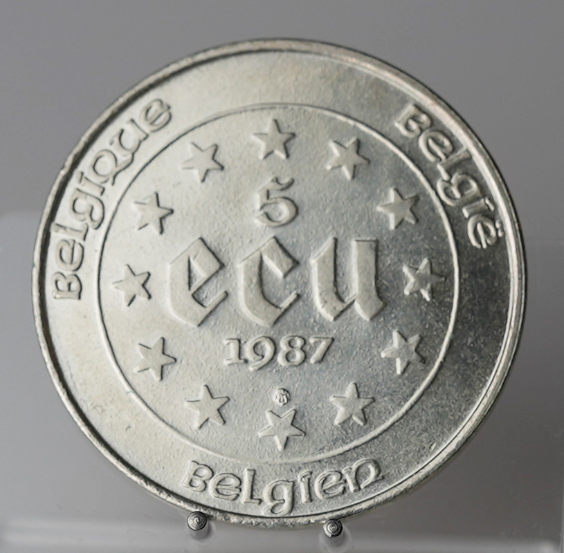 BELGIEN 5 Ecu Silber 1987 Kaiser Karl V.