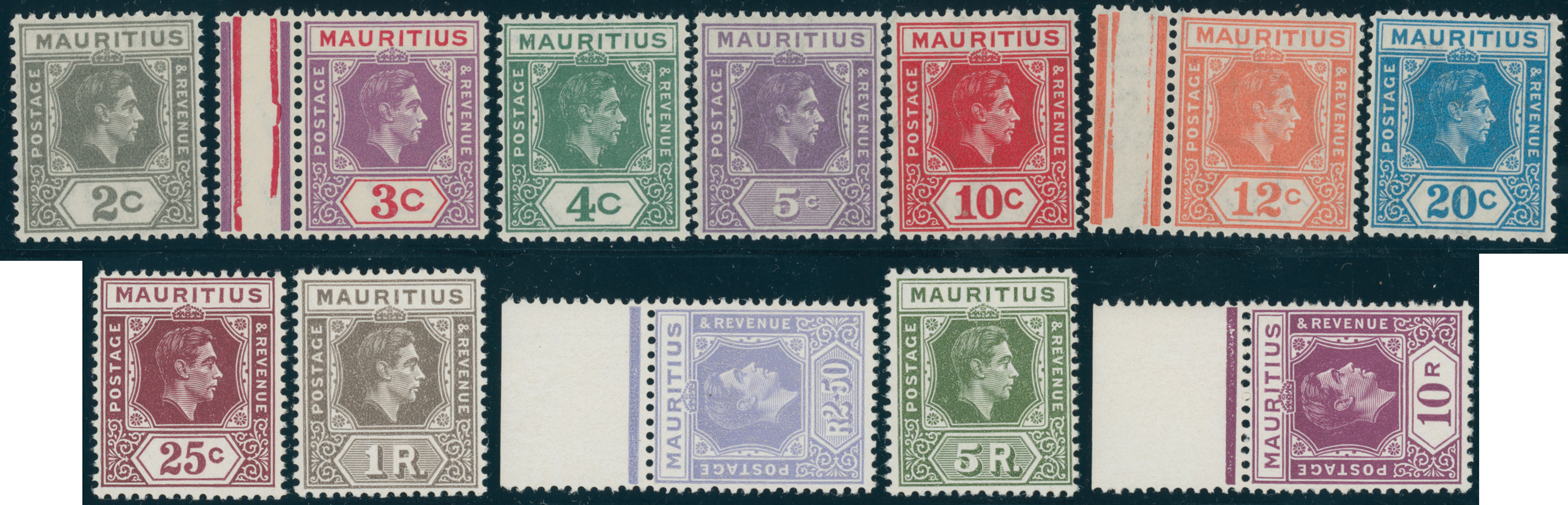 Mauritius 1938 MiNr. 203-214