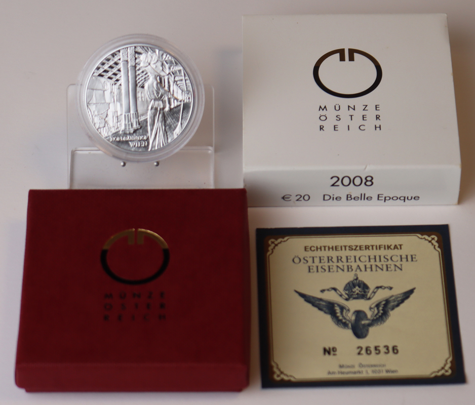 ÖSTERREICH 2008 20 Euro Die Belle Epoque PP
