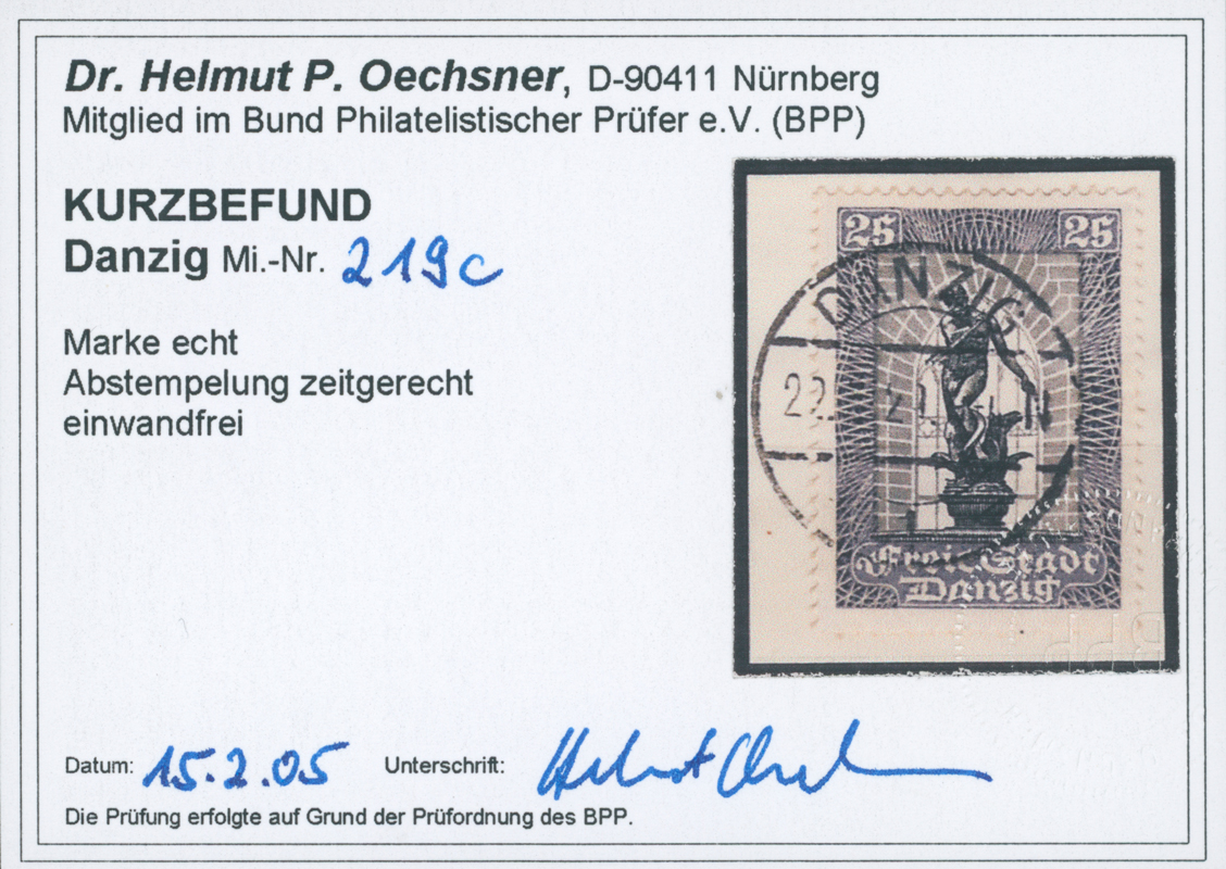 DANZIG 1929 MiNr. 219 c
