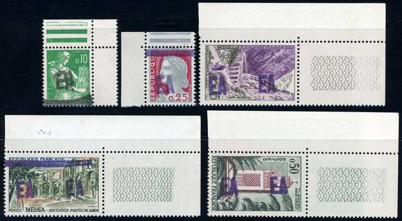 ALGERIEN 1962 MiNr. 378-382 ALGERIEN 1962 MiNr. 378-382