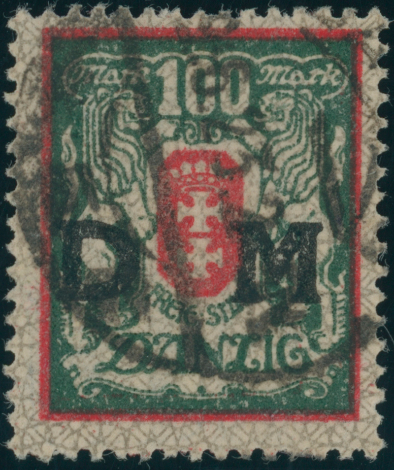 DANZIG DIENST 1922 MiNr. D 34 X