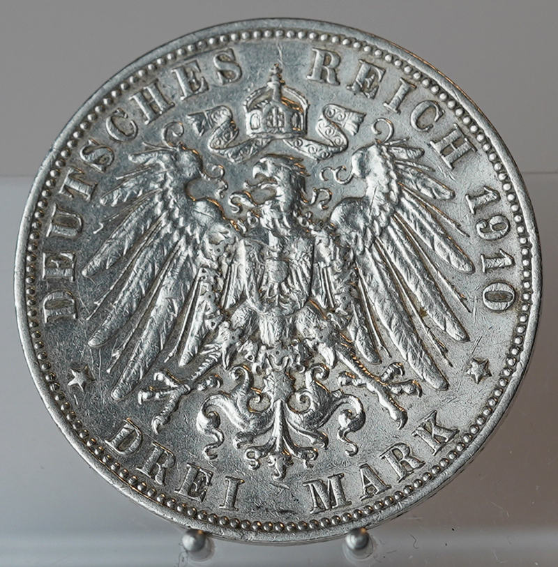 SACHSEN 3 Mark 1910 E Jaeger 135