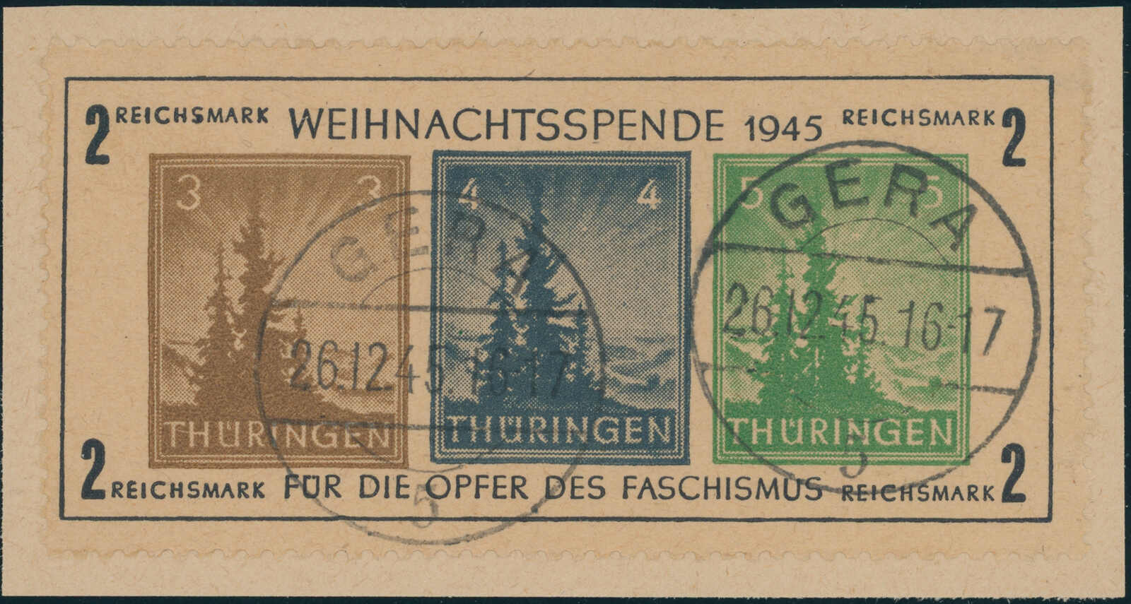 SBZ Block 1 t a schön gestempelt