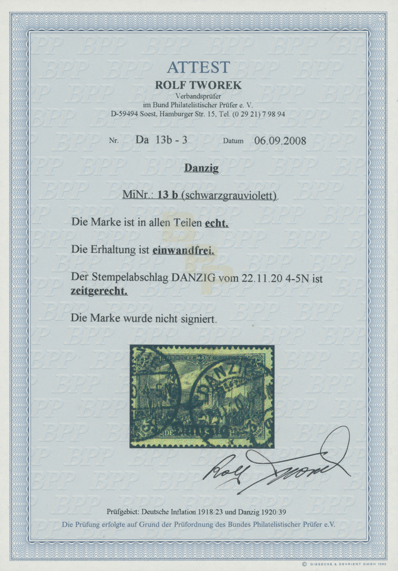 DANZIG 1920 MiNr. 13 b