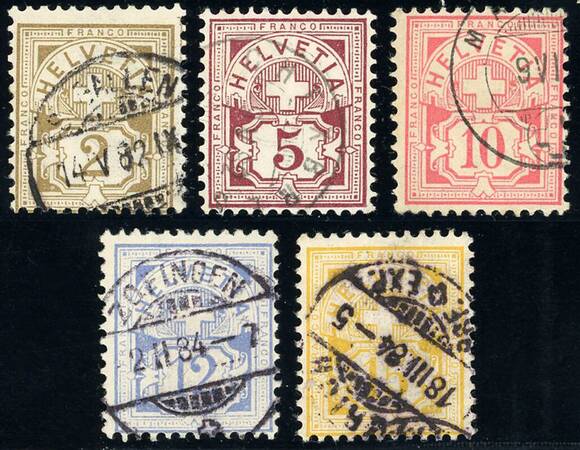 SCHWEIZ 1882 MiNr. 45-49 SCHWEIZ 1882 MiNr. 45-49