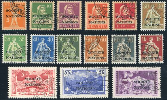 SCHWEIZ 1922/1923 SDN 1-15 x