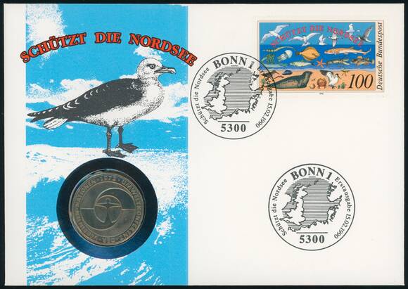 BRD 1982/1990 Numisbrief 'Schützt die Nordsee' BRD 1982/1990 Numisbrief 'Schützt die Nordsee'