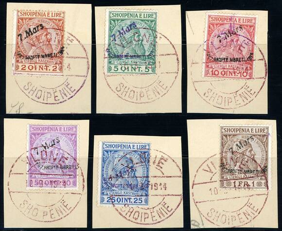 ALBANIEN 1914 MiNr. 35-40 ALBANIEN 1914 MiNr. 35-40