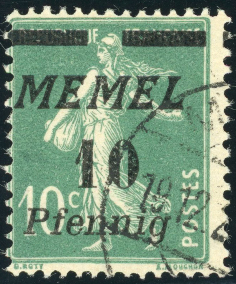MEMELGEBIET 1922 MiNr. 54 b