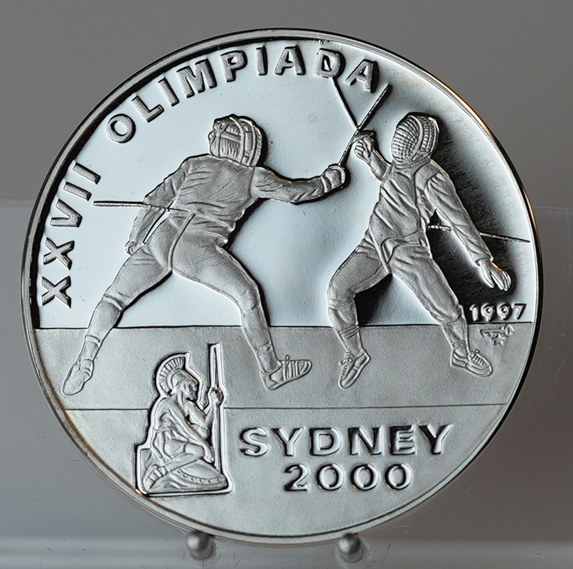 KARIBIK 10 Pesos 1997 Olympische Spiele 2000 in Sydney PP